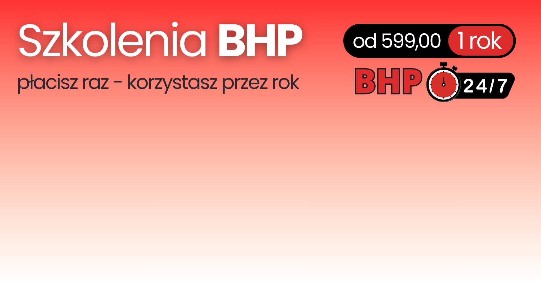 Pakiet szkoleń BHP dla pracowników administracyjno - biurowych
