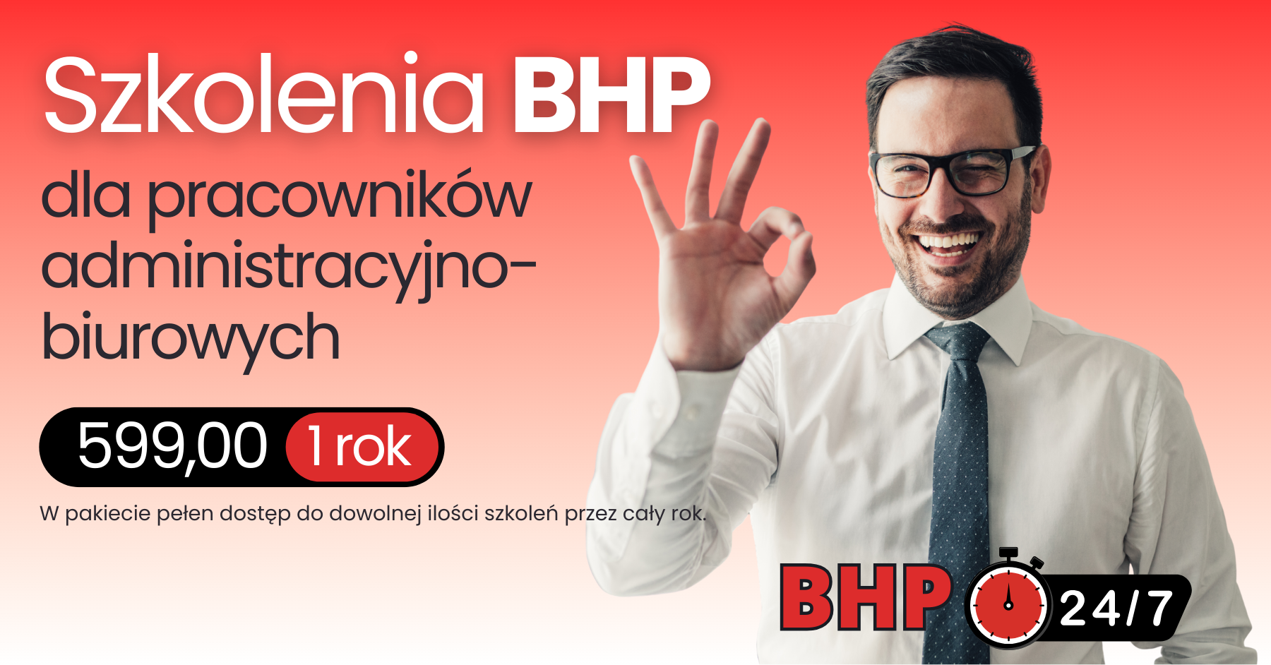Pakiet szkoleń BHP dla pracowników administracyjno - biurowych